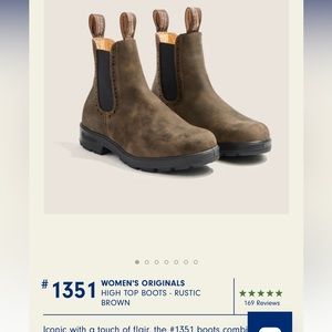 #1351 Blundstone Women’s Original High Top Boots - Rustic Brown